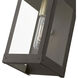 Barrett 1 Light 9.75 inch Bronze with Antique Brass Candle Outdoor Wall Lantern