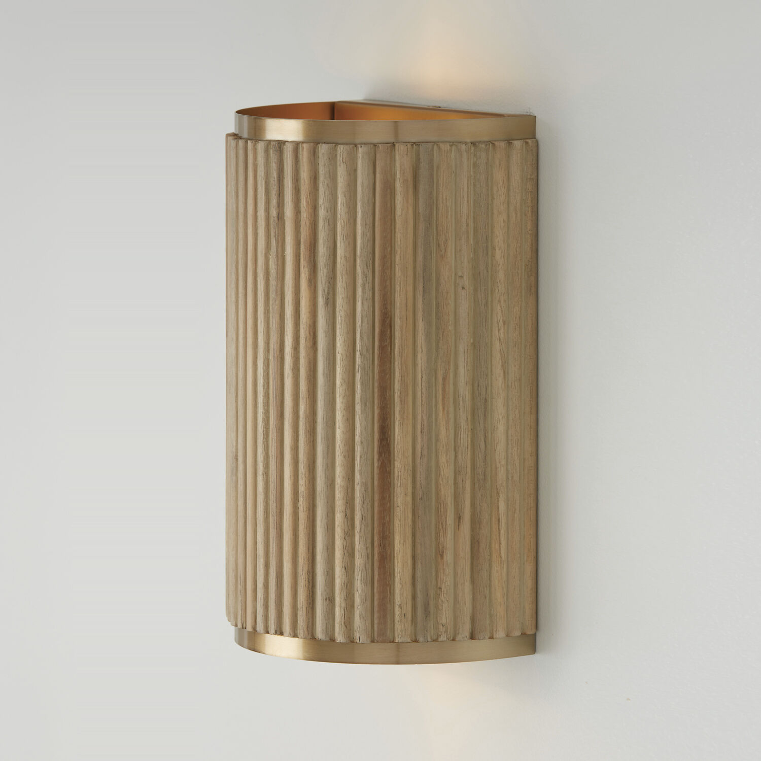 Donovan 2 Light 7.5 inch White Wash and Matte Brass Sconce Wall Light