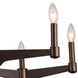Tono 8 Light 38 inch Vintage Bronze Chandelier Ceiling Light