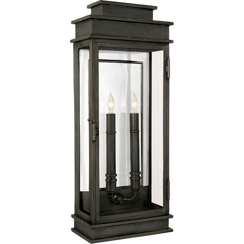 Chapman & Myers Linear Lantern 2 Light 22.5 inch Bronze Outdoor Wall Lantern
