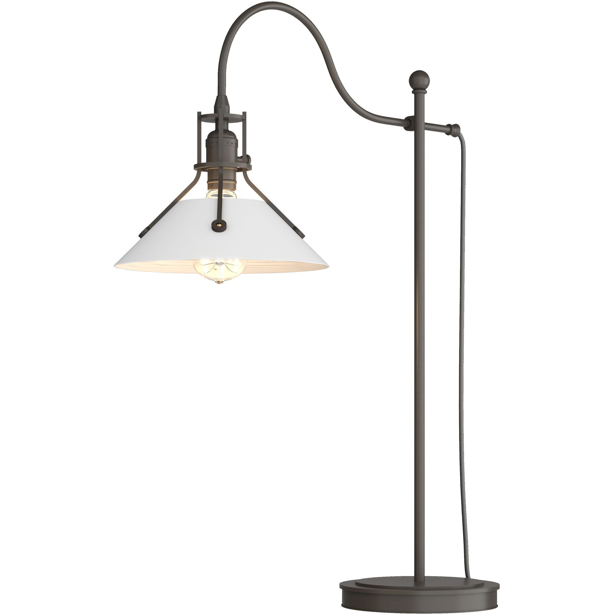 Henry 27.1 inch 60 watt Dark Smoke and White Table Lamp Portable Light in Dark Smoke/White