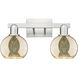 Arcadia Athens 2 Light 16.88 inch Brushed Satin Nickel Bath Vanity Light Wall Light in Mercury