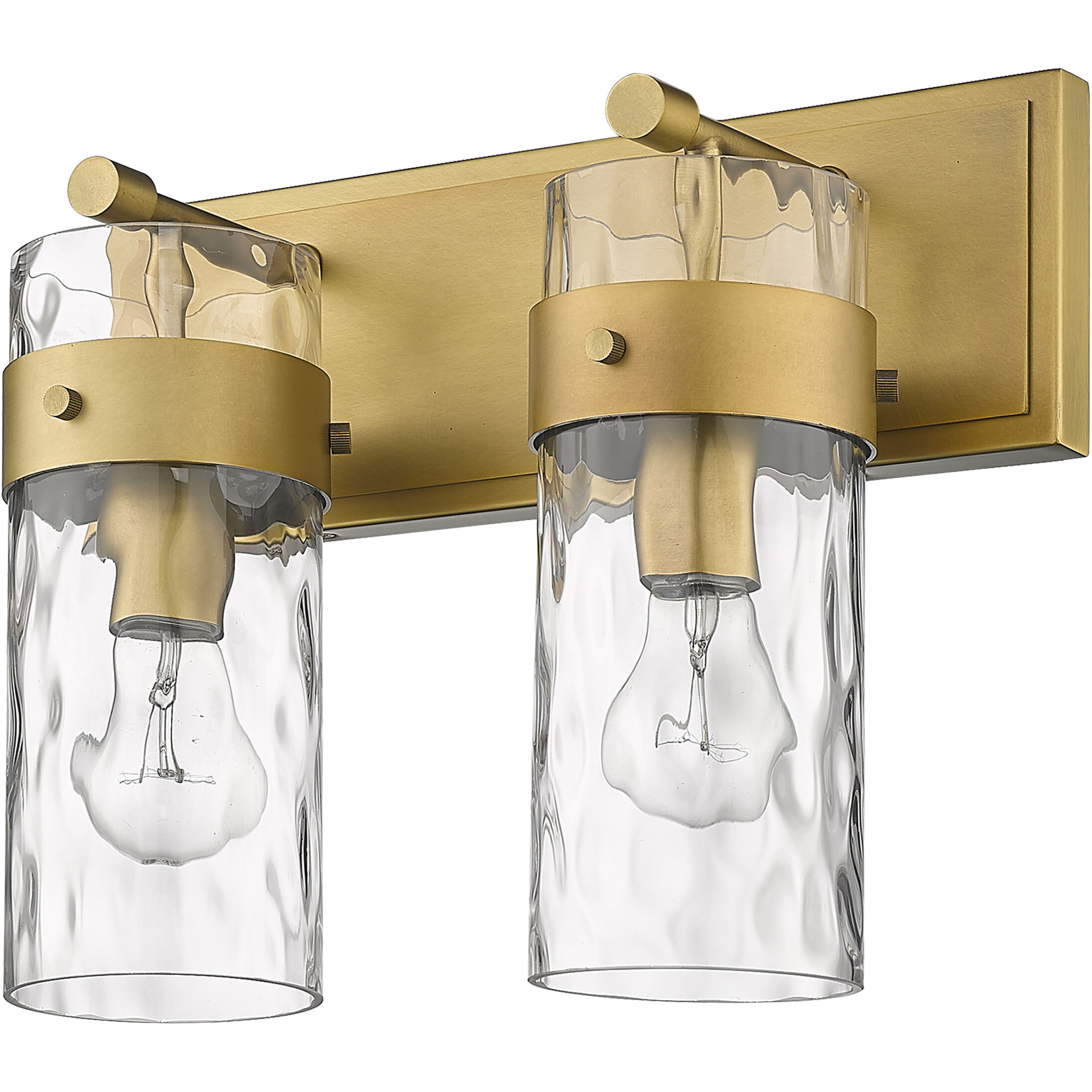 Fontaine 2 Light 14 inch Rubbed Brass Vanity Wall Light in Rubbed Bronze