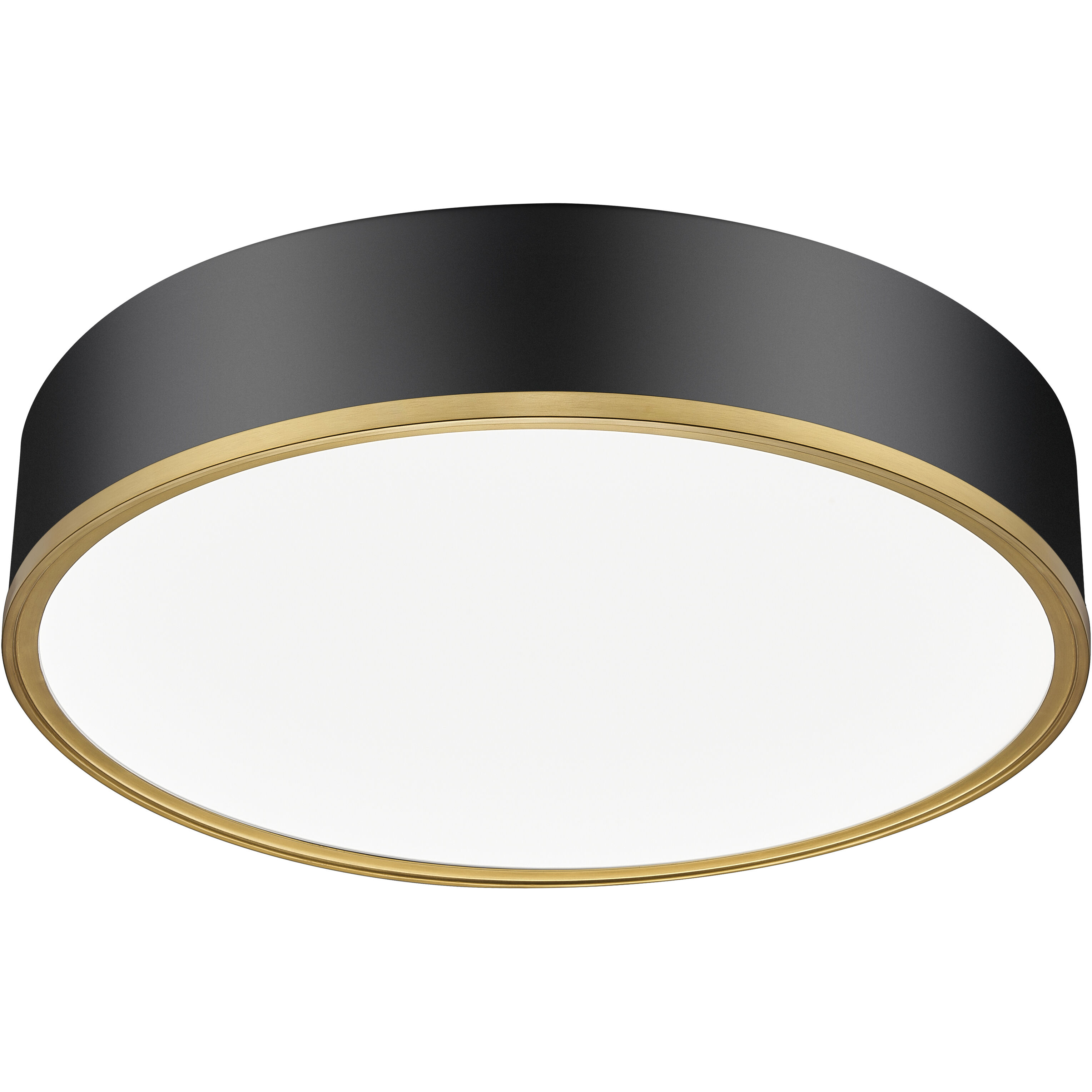 Bradley LED 20.25 inch Matte Black and Modern Gold Flush Mount Ceiling Light