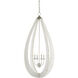 Arietta 4 Light 20.25 inch Contemporary Silver Leaf Chandelier Ceiling Light