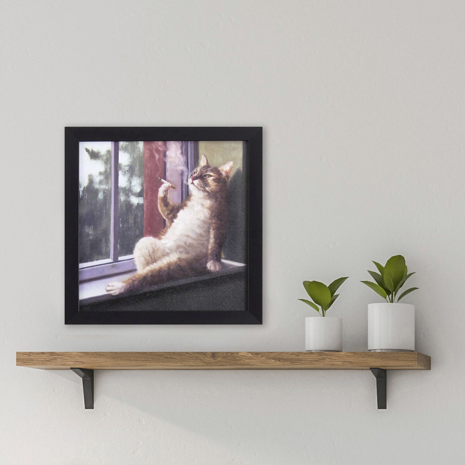 Animals 11 X 11 inch Non-Glass Framed Art, Propac