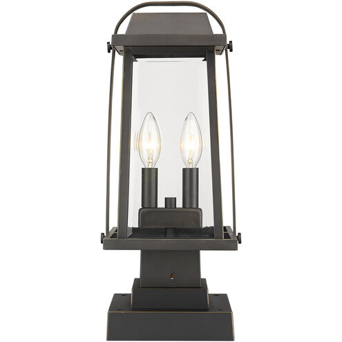 Millworks 2 Light 17.75 inch Oil Rubbed Bronze Outdoor Pier Mounted Fixture