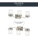 Hendrik 3 Light 24 inch Brushed Nickel Wall Mt Bath 3 Arm Wall Light in Satin Etched Cased Opal
