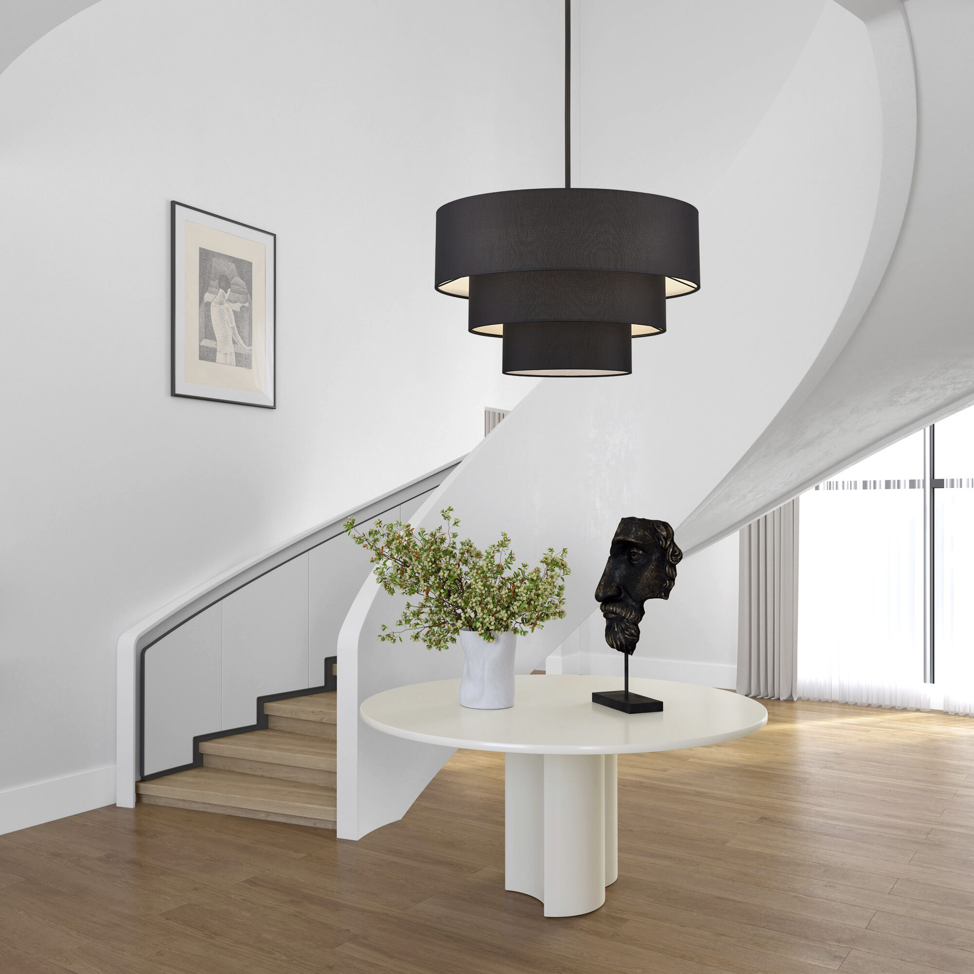 Bainbridge 5 Light 28 inch Black Pendant Chandelier Ceiling Light, Medium