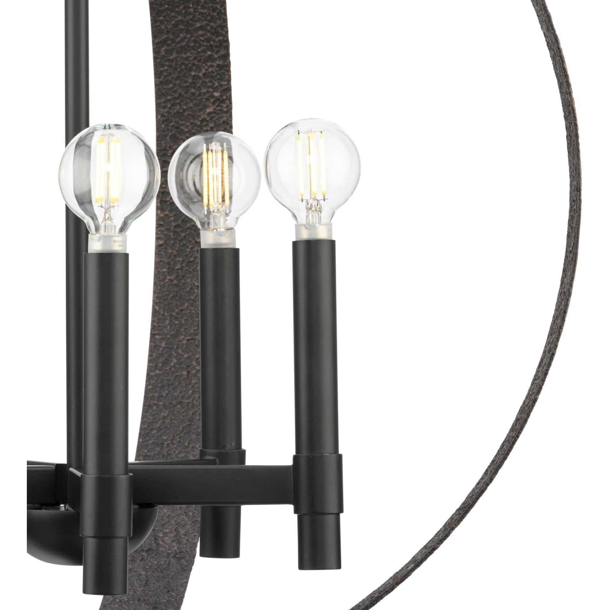 Allegheny 12 Light 42.87 inch Matte Black Chandelier Ceiling Light, Design Series