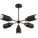 Pompeii 5 Light 36.5 inch Lava and Black Chandelier Ceiling Light