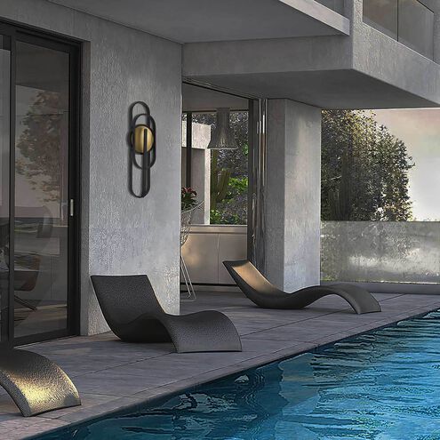 Raymond LED 30 inch Sand Black Outdoor Wall Sconce