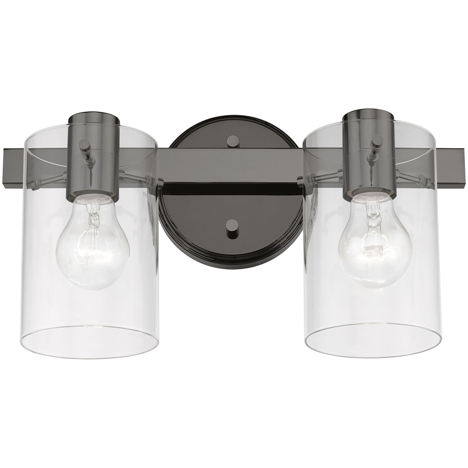 Munich 2 Light 15 inch Black Chrome Vanity Sconce Wall Light