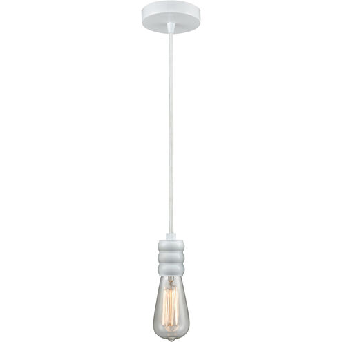 Gatsby Bare Bulb 1 Light 2 inch White Mini Pendant Ceiling Light, Gatsby