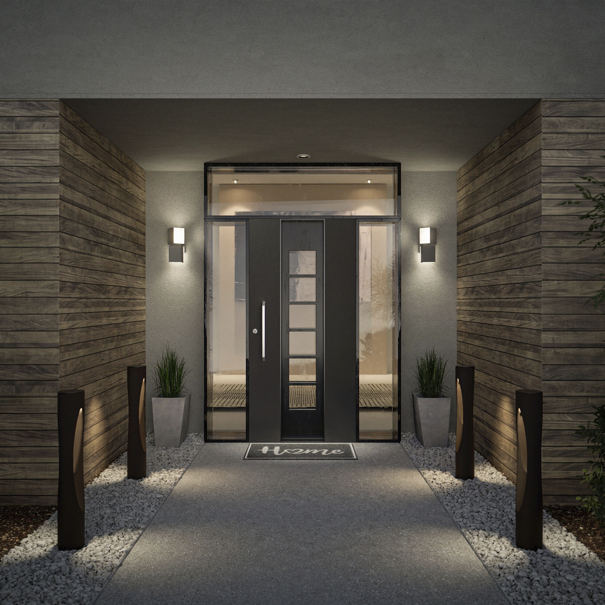 Vaiation LED 12.5 inch Black Outdoor Wall Light in 4000K, dweLED