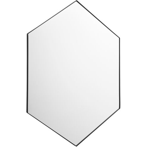 Hexagon 40 X 28.25 inch Matte Black Mirror