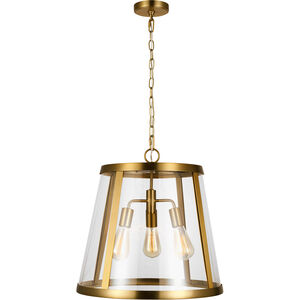Harrow 3 Light 19 inch Burnished Brass Pendant Ceiling Light