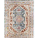 New Mexico 122.05 X 94.49 inch Rust/Rose/Blue/Light Blue/Lavender/Light Sage Machine Woven Rug in 8 x 10, Rectangle