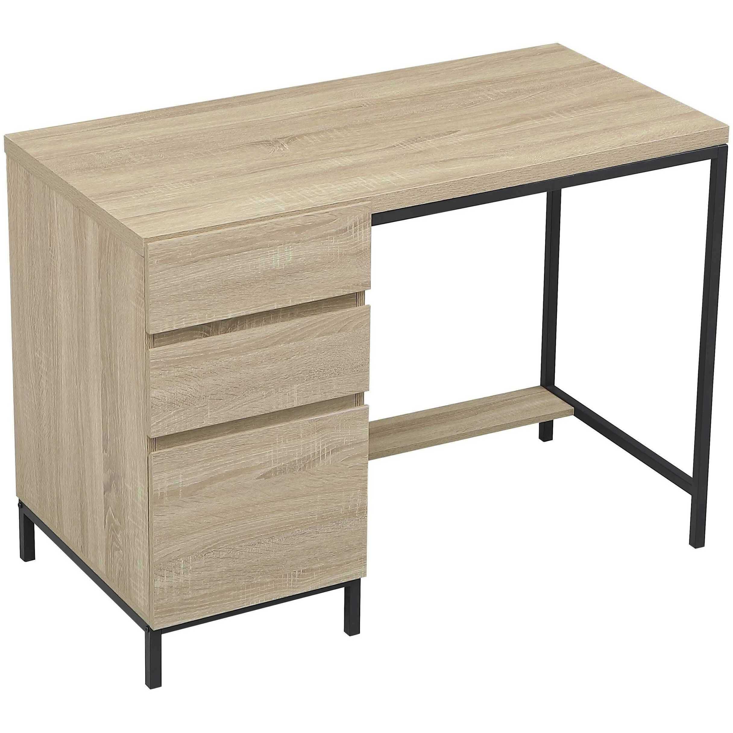 Emerson 42 inch Mango Wood and Black Desk