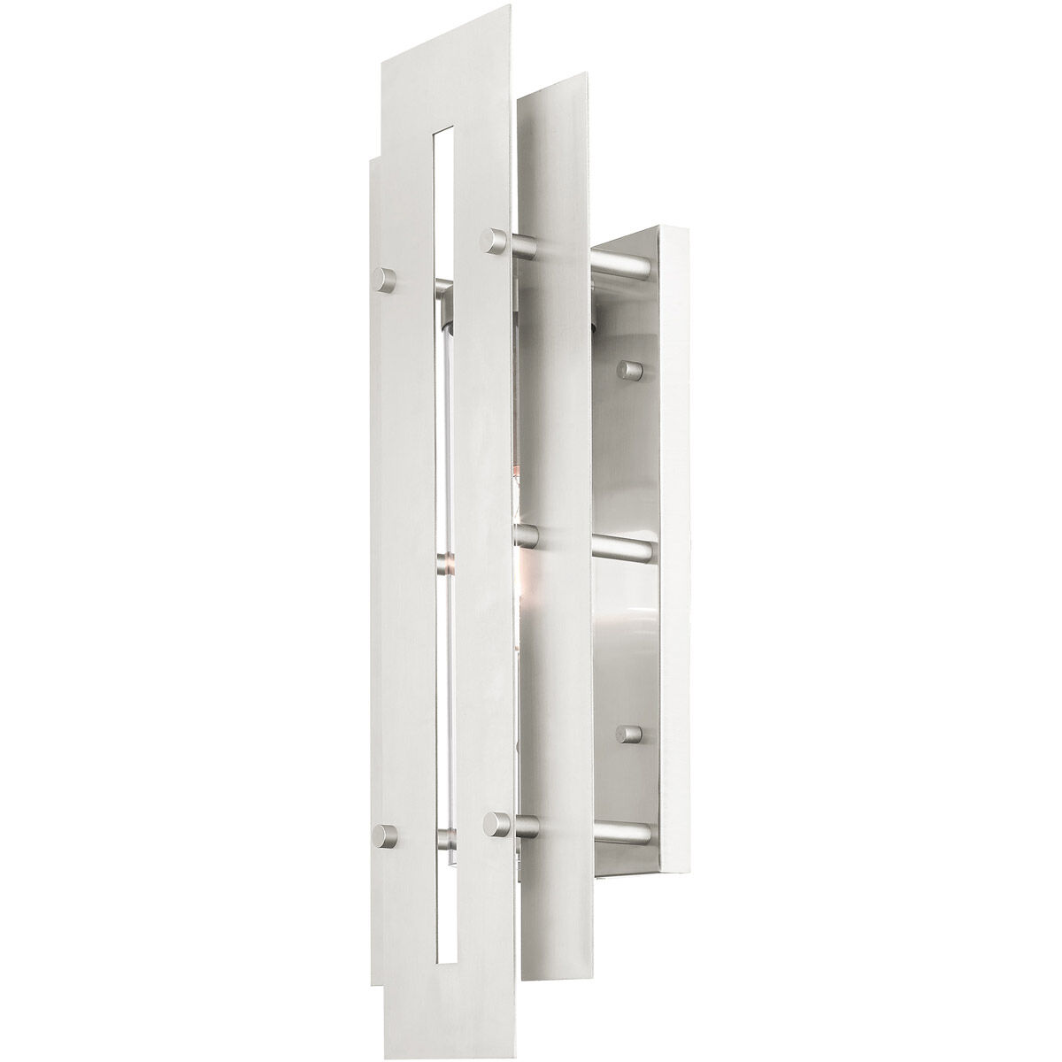 Utrecht 1 Light 22 inch Brushed Nickel Accents Outdoor Wall Lantern