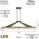 Stiles LED 48 inch Ashen Gold Island Chandelier Ceiling Light