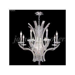 Eclipse Fashion 8 Light 28 inch Silver Crystal Chandelier Ceiling Light