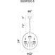 Abia LED 22 inch Chrome Up Chandelier Ceiling Light