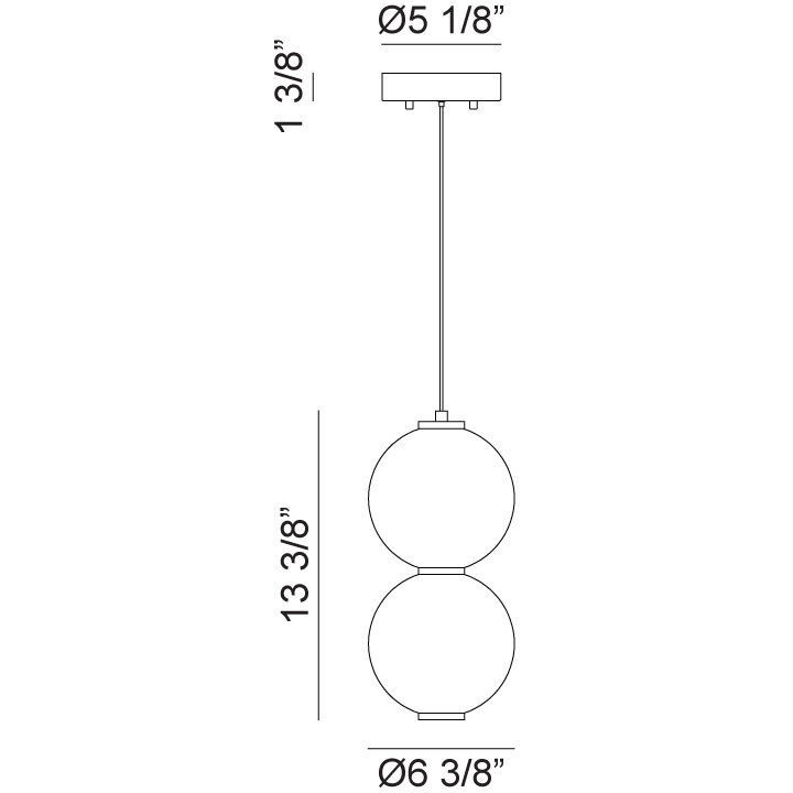Dango LED 6.38 inch Oxidized Black Pendant Ceiling Light