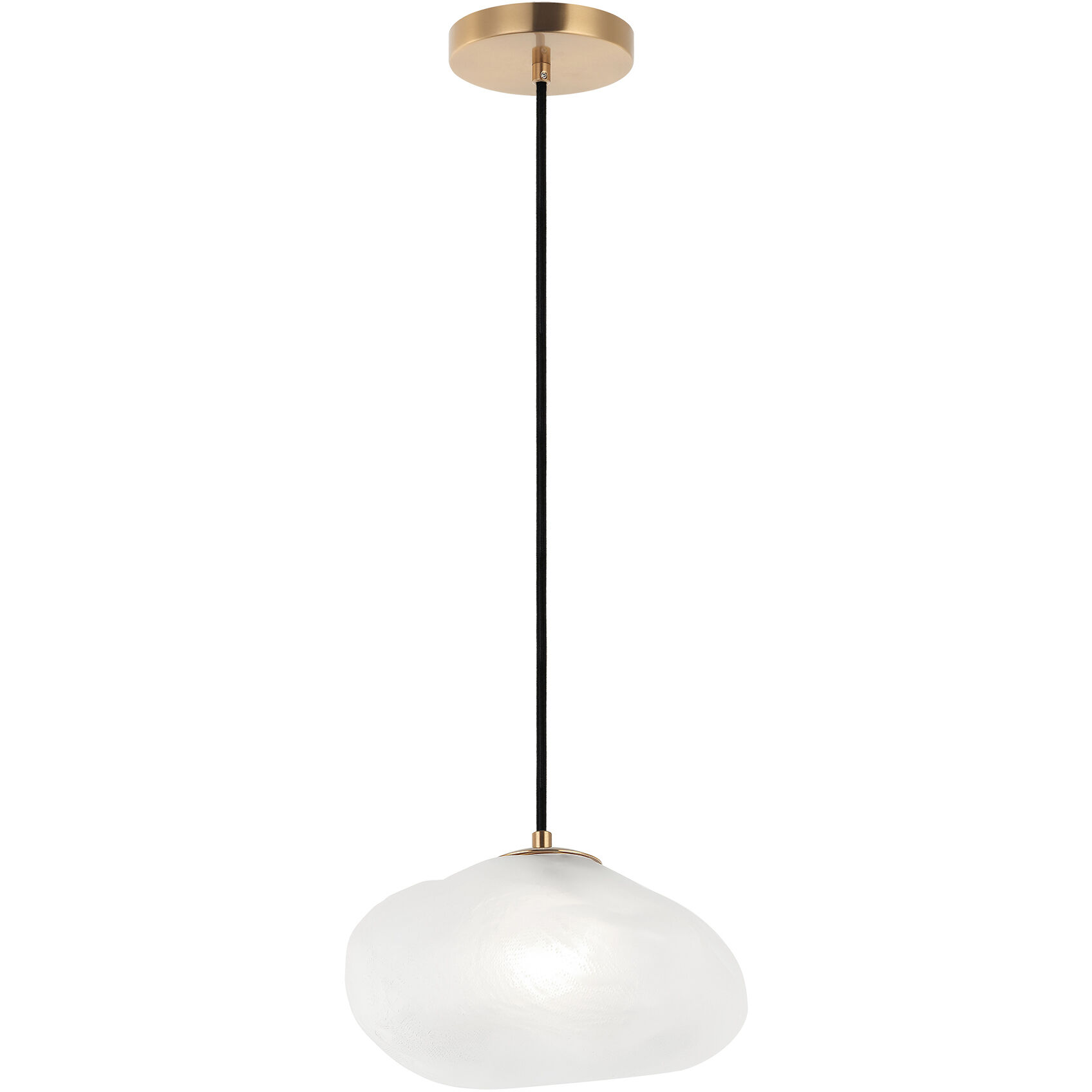 Melo 1 Light 11.88 inch Aged Gold Brass Pendant Ceiling Light