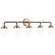 Ian K. Fowler Cafe 5 Light 38.25 inch Satin Brass Wall Bath Fixture Wall Light