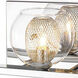 Auge 3 Light 23.23 inch Chrome Vanity Wall Light in G9