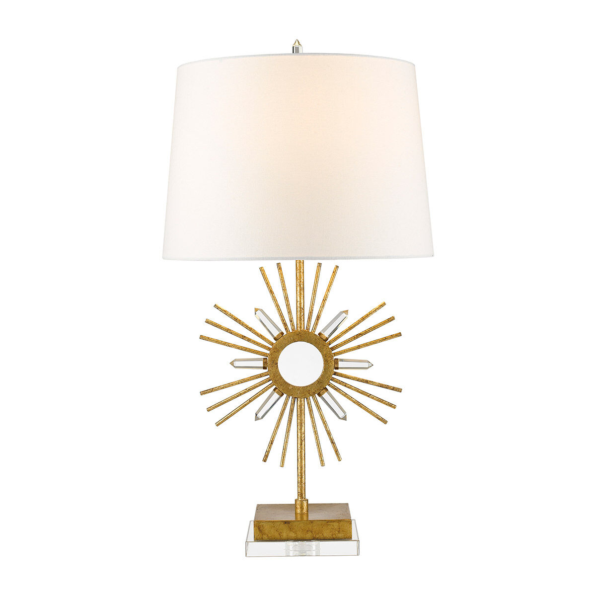 Sun King 31 inch 100.00 watt Distressed Gold Table Lamp Portable Light, Gilded Nola