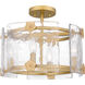 Jolie 4 Light 15.75 inch Light Gold Semi-Flush Mount Ceiling Light, Medium