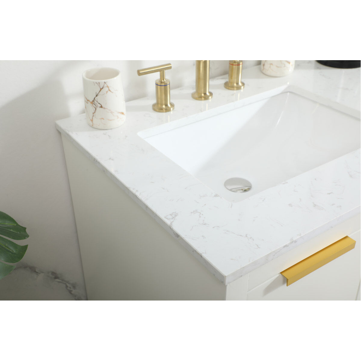 Blake 60 X 22 X 34 inch White Vanity Sink Set
