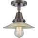 Franklin Restoration Halophane LED 8.5 inch Oil Rubbed Bronze Flush Mount Ceiling Light in Clear Halophane Glass
