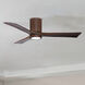 Atlas Irene-3HLK 52 inch Walnut Tone Flush Mount Paddle Fan, Flush Mounted