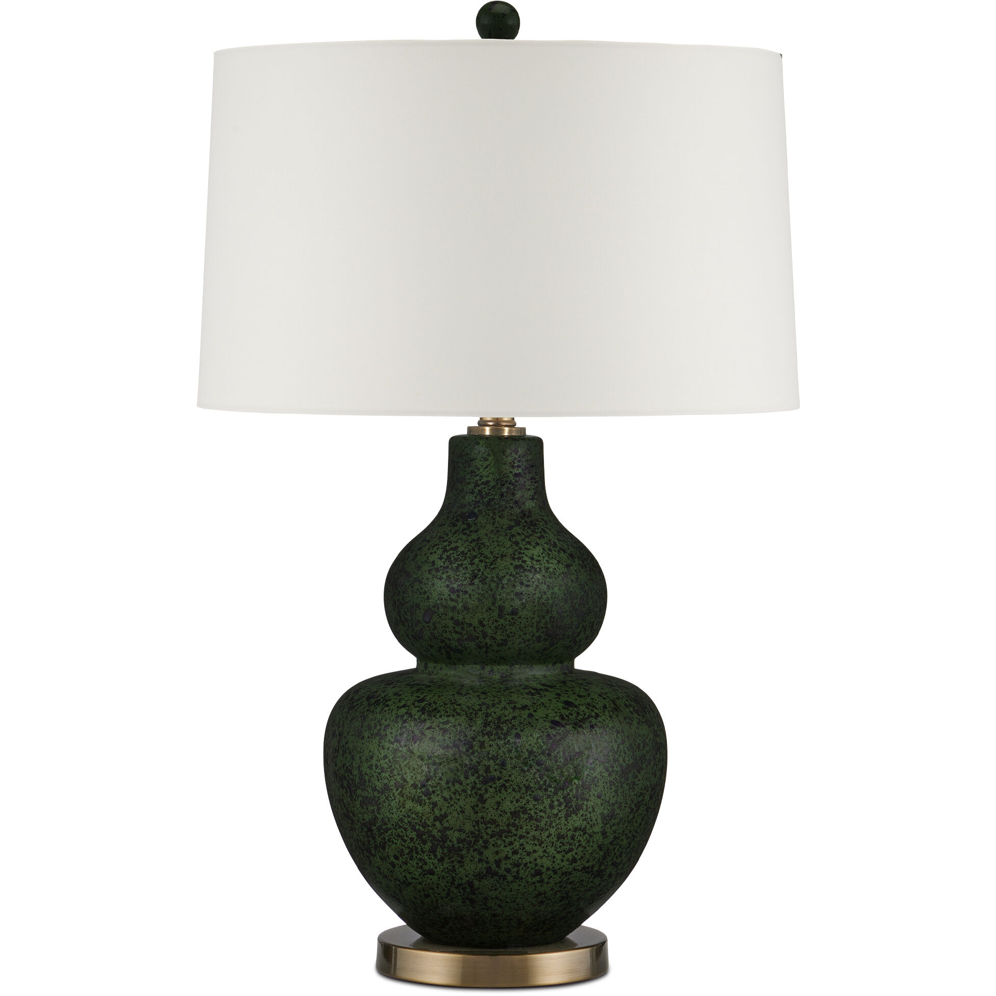 Kinnaird 27 inch 150 watt Moss Green/Antique Brass Table Lamp Portable Light