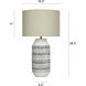 Cameron 30 inch 100.00 watt White and Gray Table Lamp Portable Light