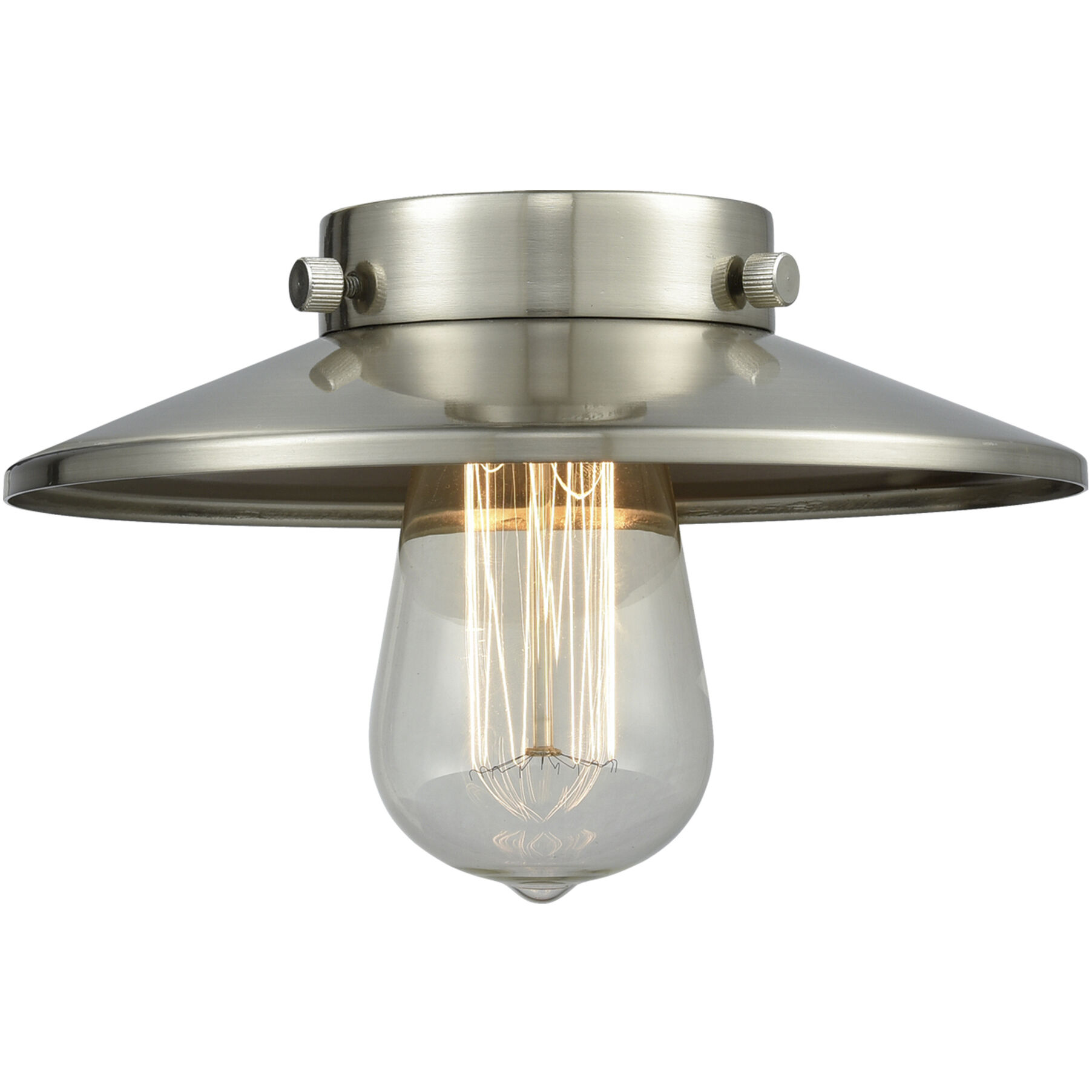 Franklin Restoration Railroad 1 Light 8 inch Brushed Satin Nickel Mini Pendant Ceiling Light in Incandescent, Franklin Restoration
