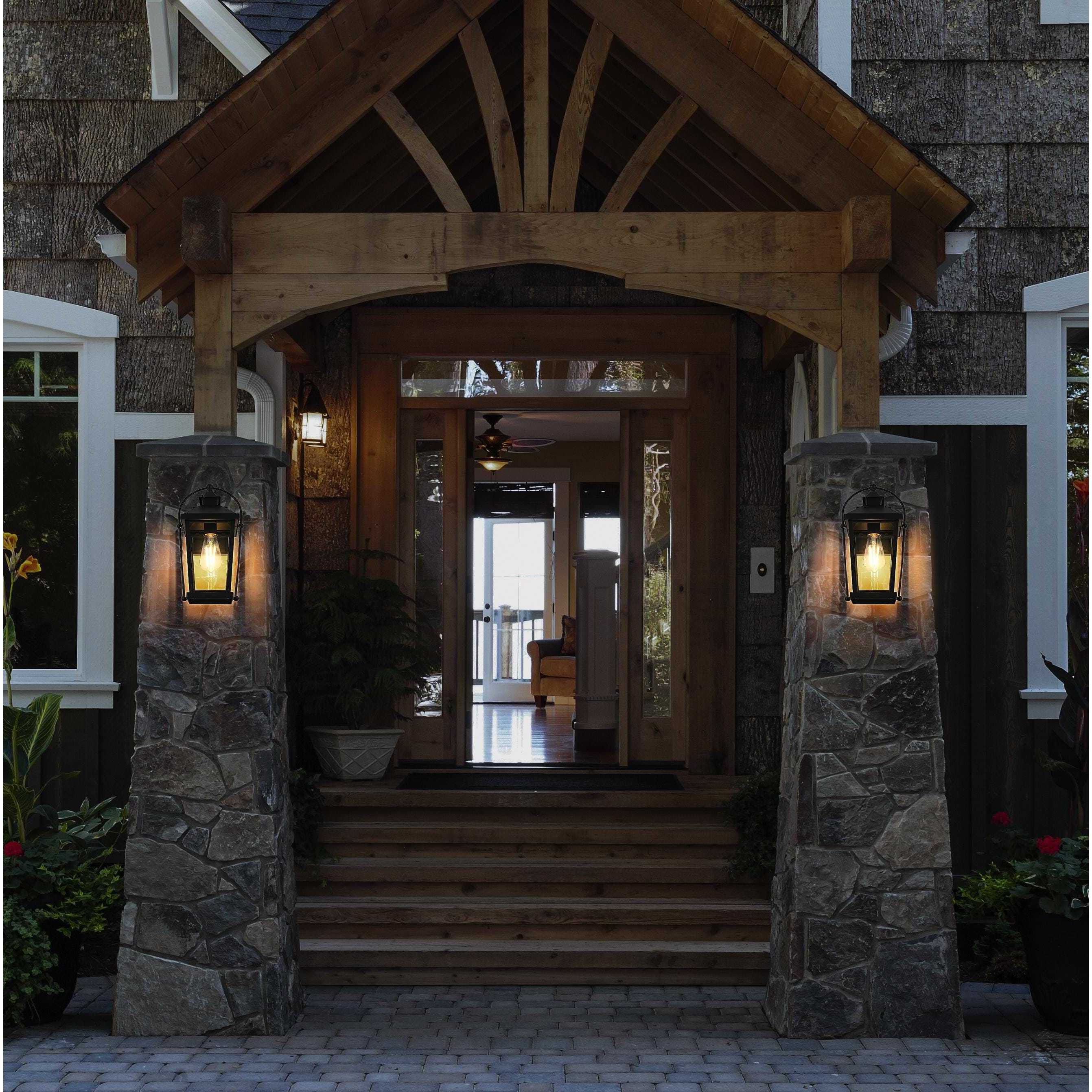 Luz 1 Light 14 inch Black Outdoor Wall Sconce