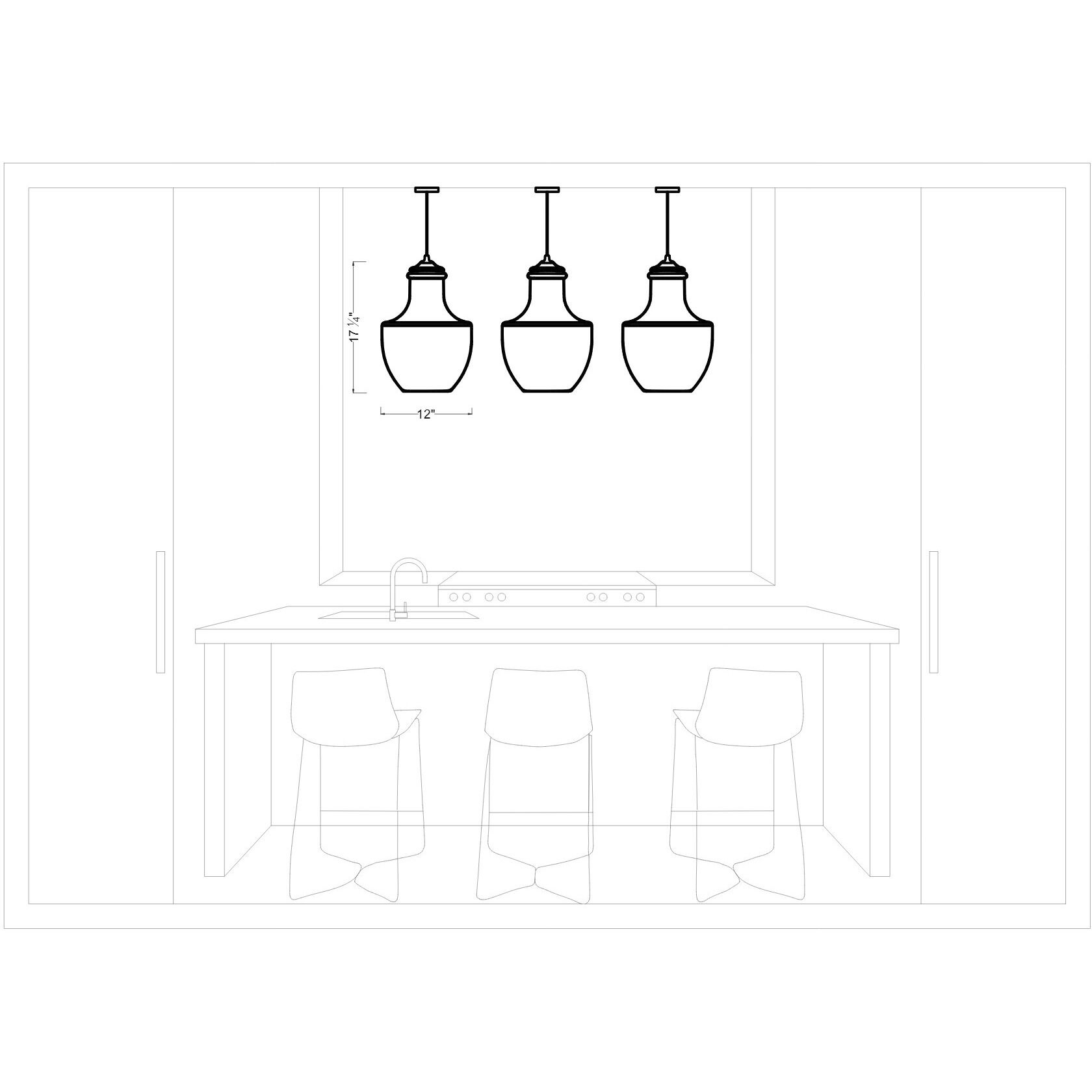 Sean Lavin Baylor Pendant Ceiling Light in Midnight Black