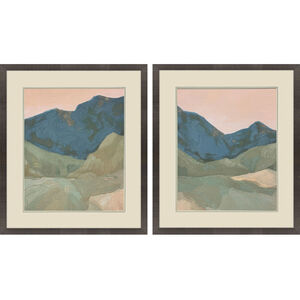 Saddle Mountain Blue and Green and Multi and Orange Framed Art