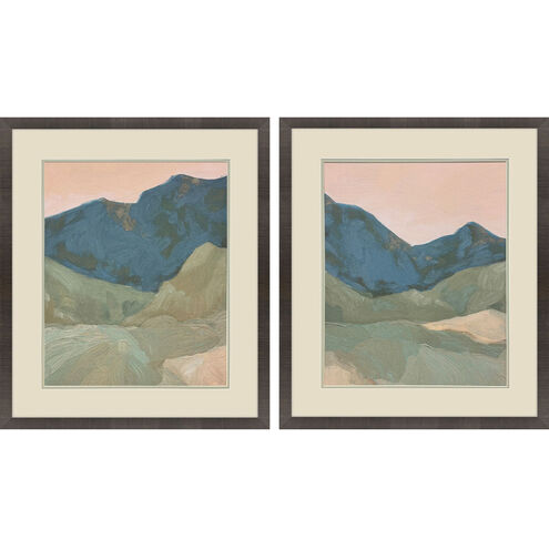 Saddle Mountain Blue and Green and Multi and Orange Framed Art