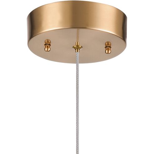Aurora LED 6 inch Natural Brass Pendant Ceiling Light