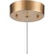 Aurora LED 6 inch Natural Brass Pendant Ceiling Light