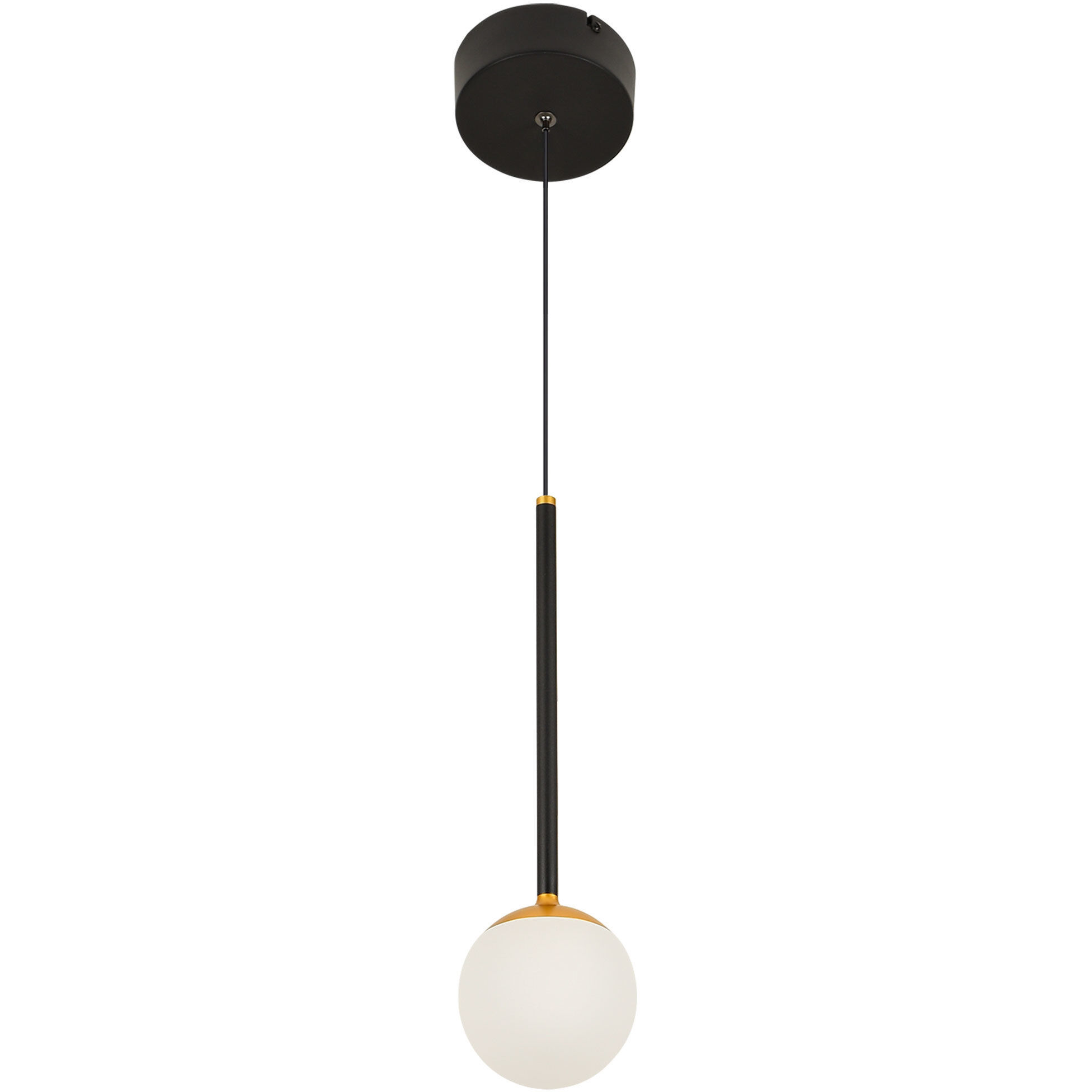 Capri 4.75 inch Black/Gold Pendant Ceiling Light