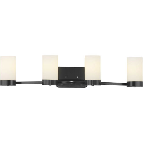 Elevate 4 Light 35 inch Matte Black Bath Vanity Wall Light, Design Series