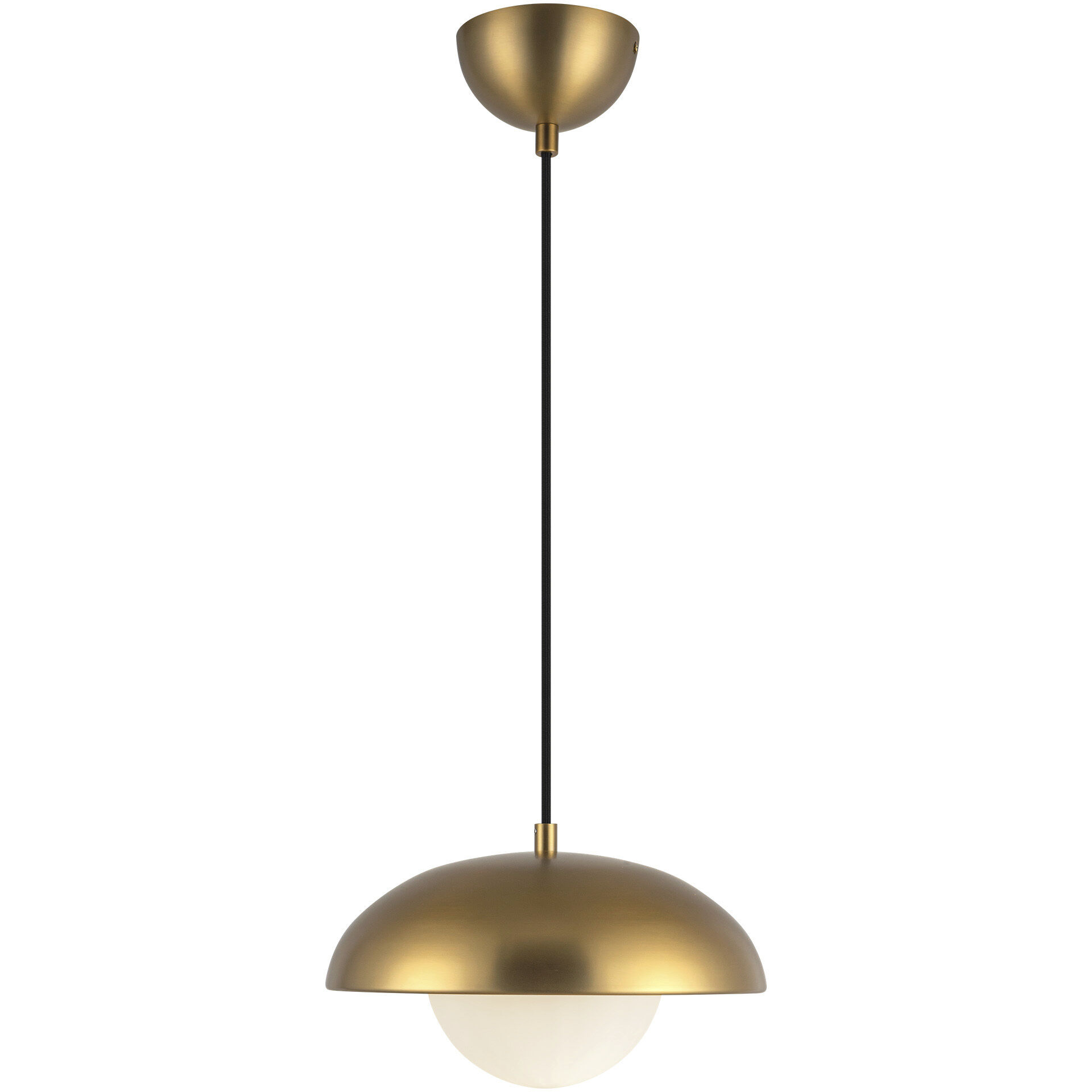 Alora Mood Rubio 1 Light 10.88 inch Aged Gold/Opal Matte Glass Pendant Ceiling Light