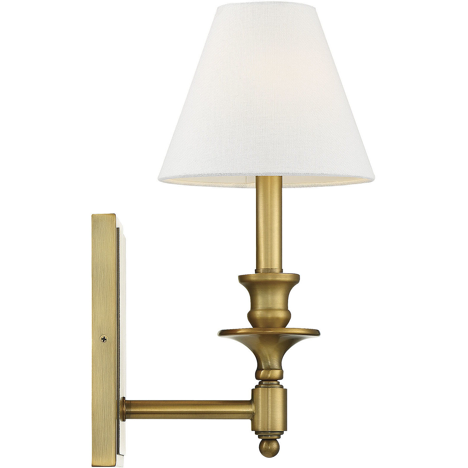 Washburn 1 Light 6.9 inch Warm Brass Wall Sconce Wall Light, Essentials