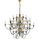 Hayden 30 Light 34 inch Gold Chandelier Ceiling Light